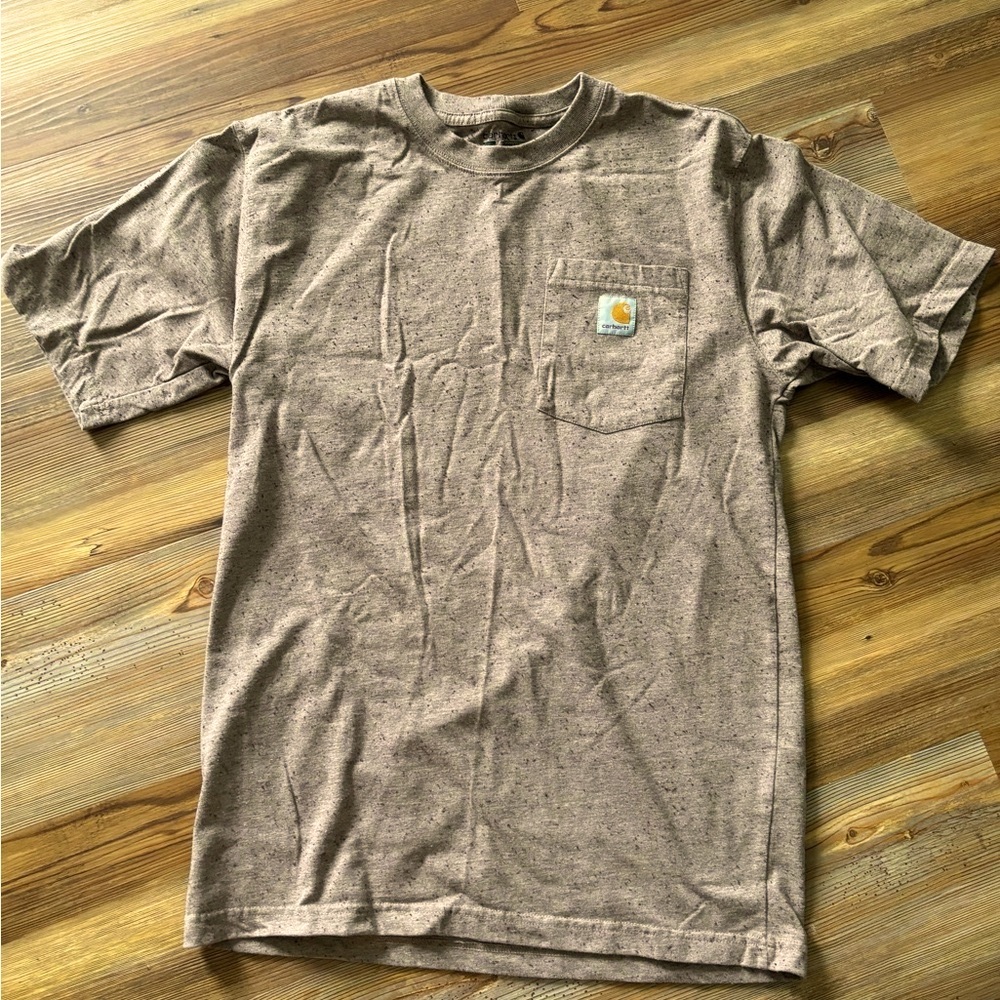 Carhartt Loose Fit Brown Speckled Dot Mens Small Pocket Logo